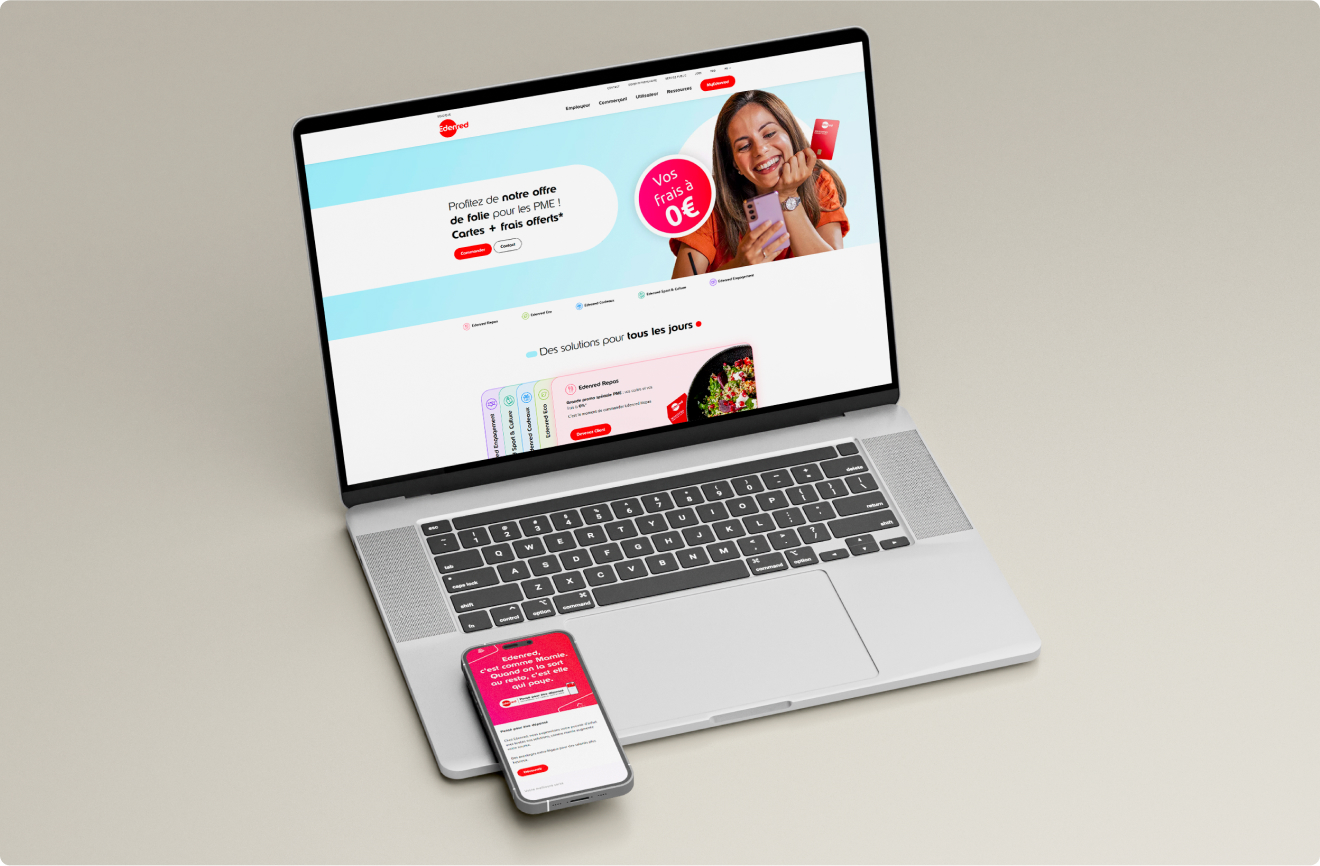 Refonte graphique de notre site principale, edenred.be